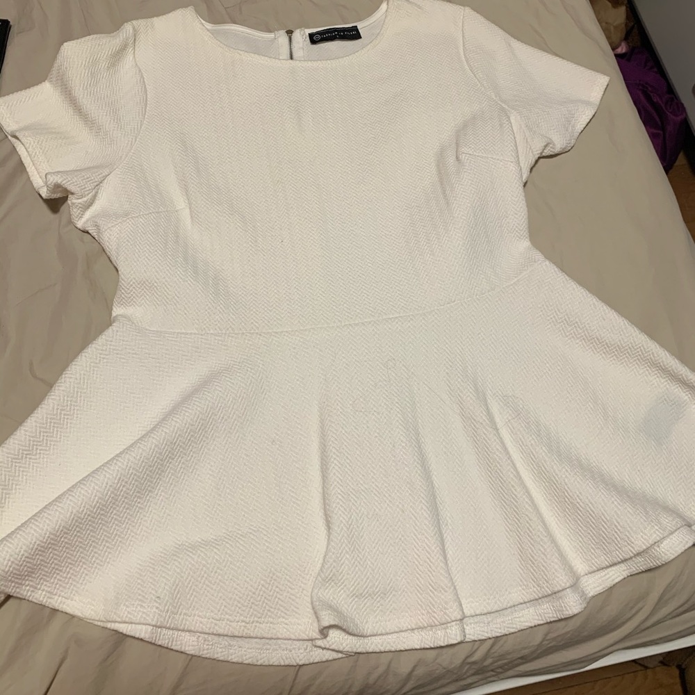 White peplum shirt